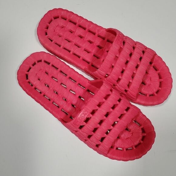 TECS Women's Pink Slides Flip-flops. - Picture 1 of 7